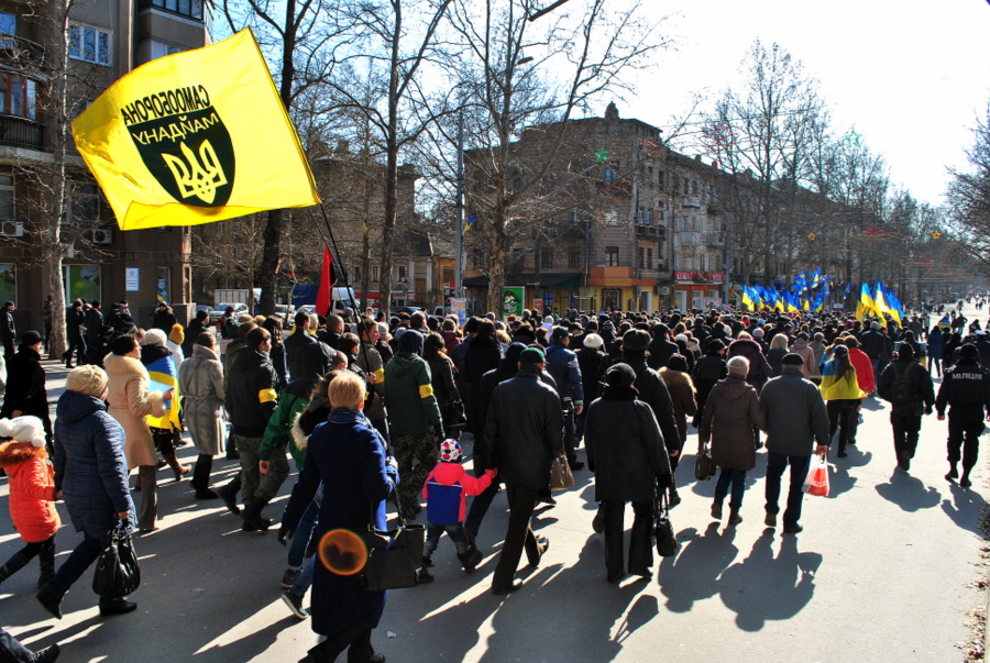 Марш мира и достоинства в память о событиях февраля 2014 г.
